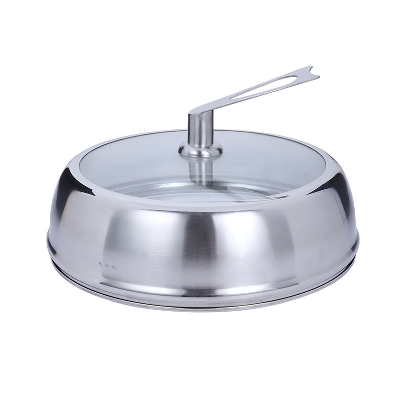 Fat Donglai's same style wok lid 32cm tall stainless steel glass pot lid 32cm anti-scalding can stand upright steamer thickened 38cm tall all steel can stand up Please measure the inner diameter of the pot mouth