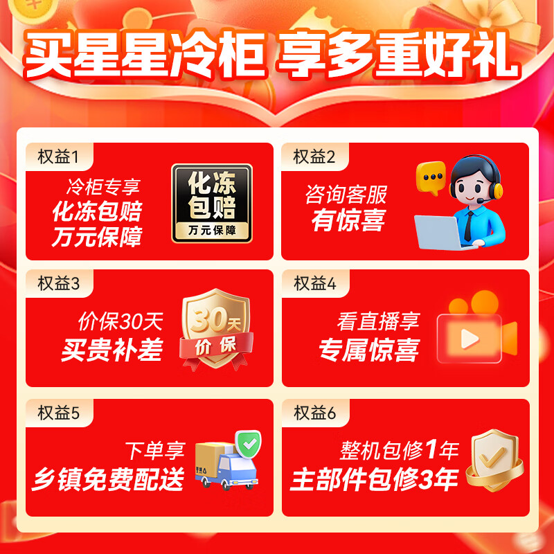 Xingx (XINGX) 300L single-temperature household small freezer large capacity frost-reducing freshness and clean taste energy-saving first-class energy efficiency refrigerator refrigeration and freezing dual-use freezer BD/BC-300QJ