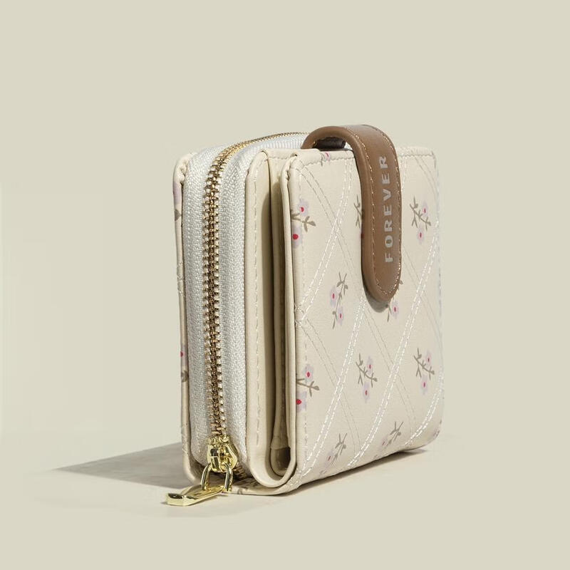 Copperni Wallet Women's Large Capacity Student Card Bag All-in-one Multifunctional Coin Purse Bank Card Storage Bag Beige