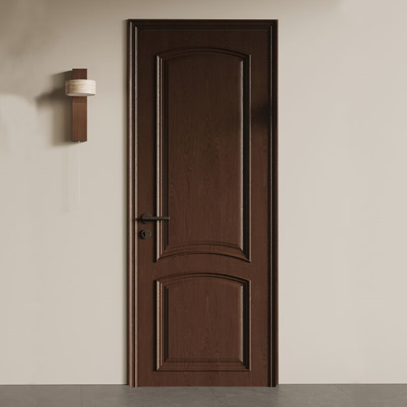 Solid wood door, bedroom door, all solid wood composite painted door, mid-century style set door, room door, interior door, high-end wooden door, solid wood composite painted door A