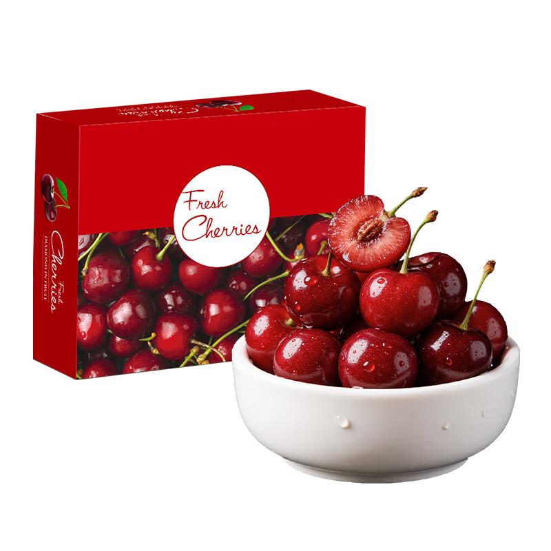 Jingdida Chilean cherries, net weight 1.8 catties, J-grade imported cherries, JD.com’s self-operated fresh fruits, direct shipping from the source, free shipping