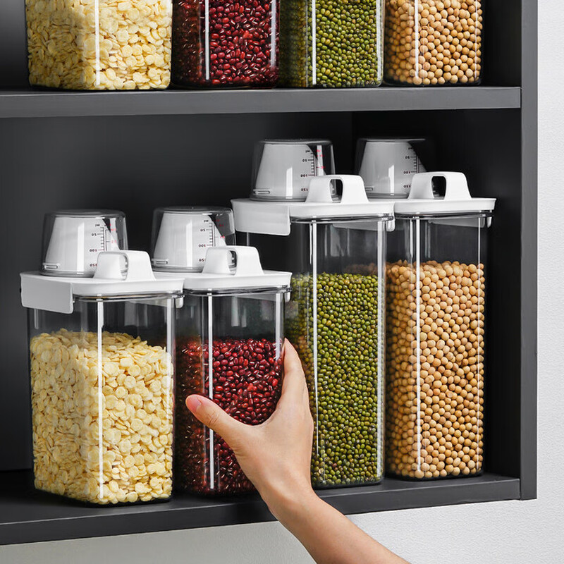Home KATEI STORY Japanese cereal storage container cereal storage box sealed jar food grade insect-proof and moisture-proof kitchen storage jar