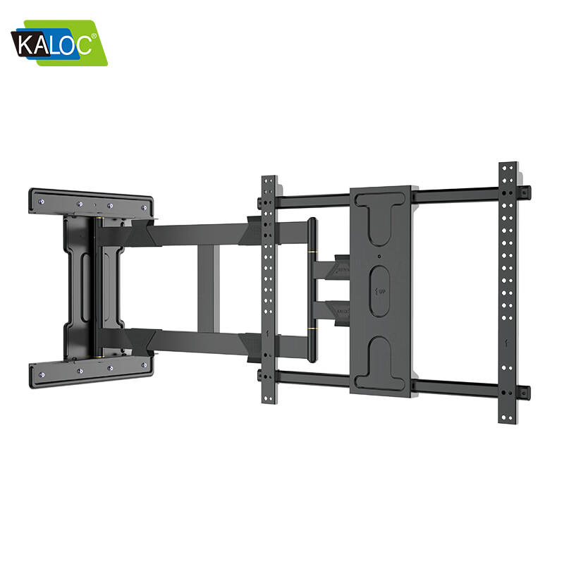 KALOC TV wall-mounted bracket is ultra-thin and can be retracted and rotated 90 degrees. The bracket is suitable for Xiaomi Hisense Sony Thunderbird TCL Skyworth 55 65 75 85 98-inch shelf KLC-DL90 ultra-thin 4.5cm, with a capacity of 90kg