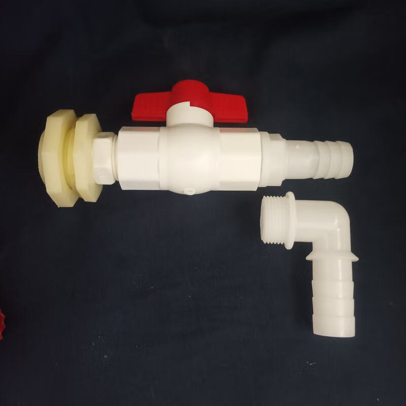 Large water volume switch ball valve connected to shower shower ton bucket water drain valve fish tank drain turtle tank 4-point valve switch (without hole opener)
