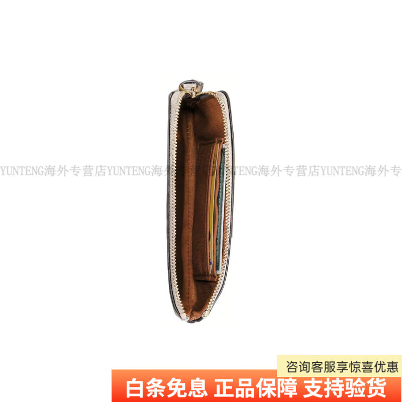 COACH Corner Zip 16 Presbyopia Leather Mahjong Bag Coin Purse Wrist Bag Clutch Small Women's Basic Pack (Bag + Dust Bag)