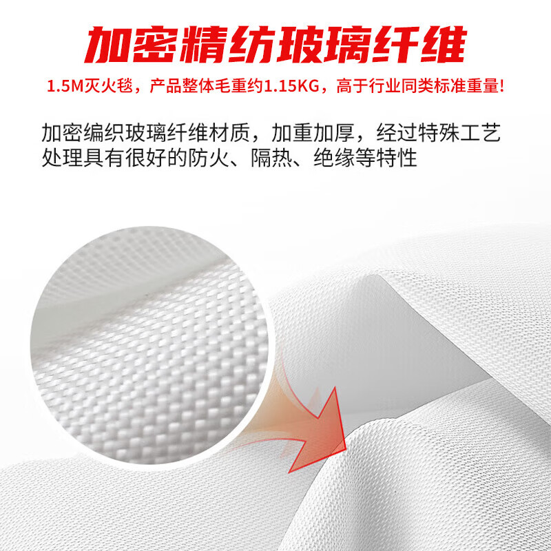 Zhunhang Fire Blanket 1.5m Gas Mask Set First Aid Commercial Home National Fire Protection 3C Certified Escape Blanket