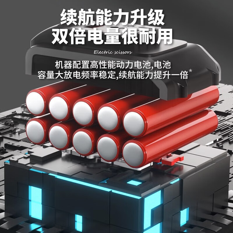 DELIXI gardening pruning electric shears, fruit tree shears, rechargeable branch pruning lithium battery, high-power gardening electric shears, digital display, fruit farmers 2.0Ah brushless economical version 2 electric 1 blade