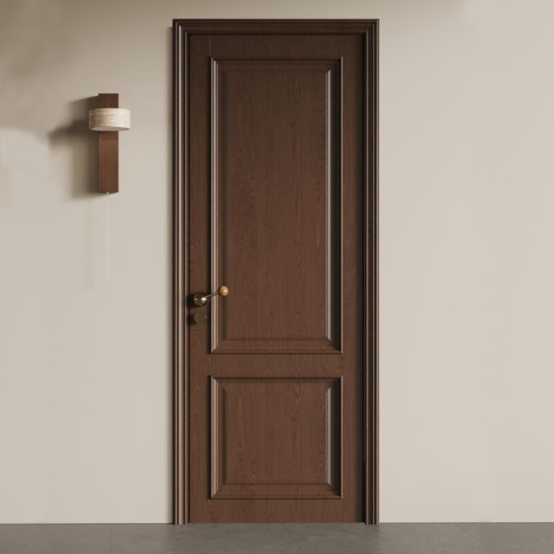 Solid wood door, bedroom door, all solid wood composite painted door, mid-century style set door, room door, interior door, high-end wooden door, solid wood composite painted door A