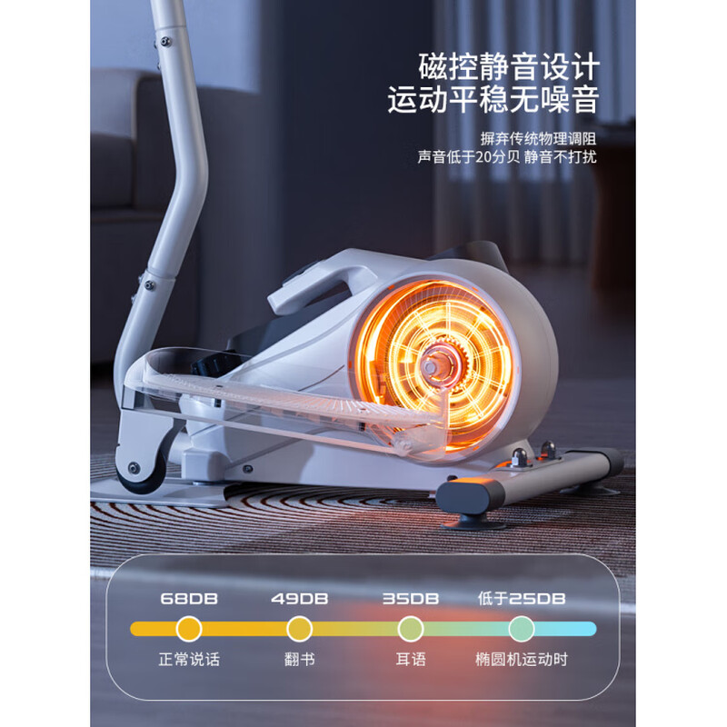 Schneider Mini Elliptical Machine Home Fitness Small Functional Silent Sports Equipment Spacewalker Stepper Upgraded Model-Elliptical Machine Fashion Model-Starry Sky Gray