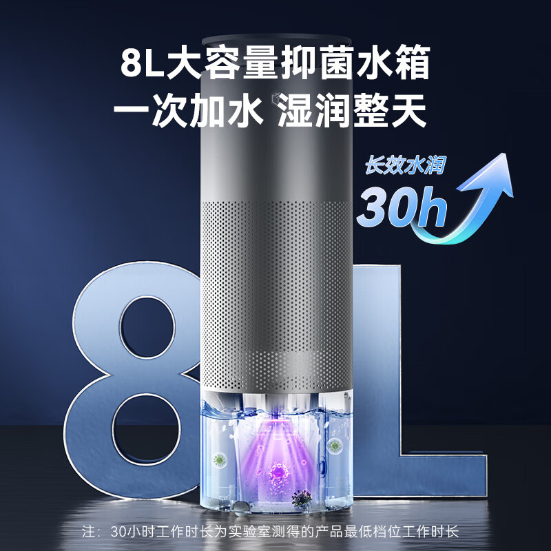 Jingdong-made smart antibacterial fog-free humidifier and air purifier all-in-one home light sound 1800ml humidification capacity electrolyzed water sterilization supports Mijia APP Water Lily Ultra2