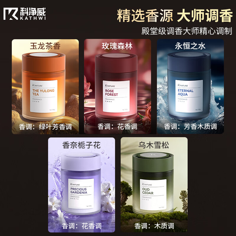Kejingwei Car Aromatherapy 2026 New Car Fragrance Air Purification Long-lasting Fragrance Solid Deodorizing and Deodorizing Car Interior Decoration Eternal Water