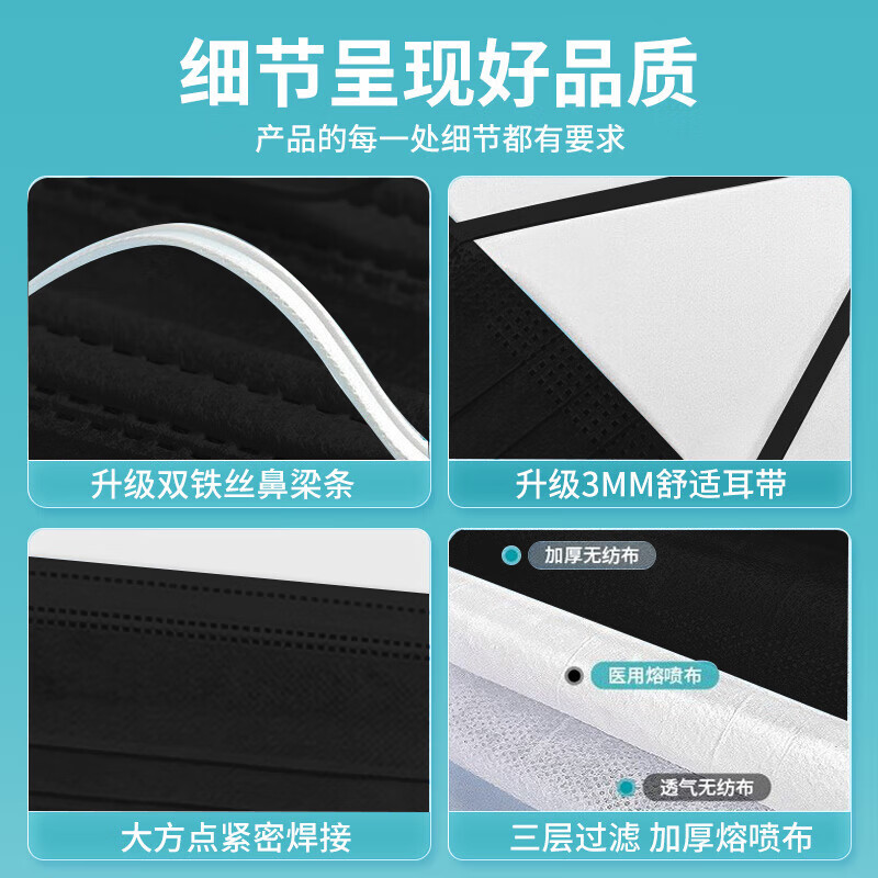 Hengpin disposable medical surgical masks 100 pieces (individually packed) dust-proof, skin-friendly, breathable, anti-pollen rhinitis and warm