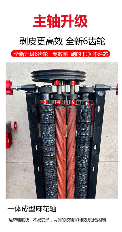 Rennan lengthened and thickened corn peeling machine small household corn peeling machine peeling machine peeling machine corn husking twist shaft a rubber shaft accessories