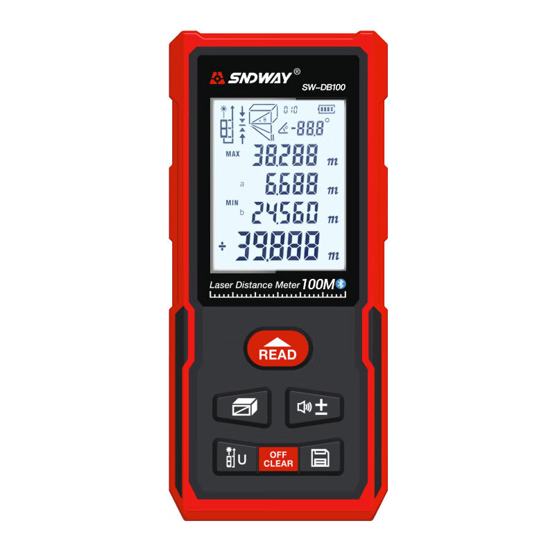 Shenda Wei Measuring Room Instrument Laser Distance Meter Handheld High-Precision Line Measuring Ruler Indoor Electronic Ruler Laser Ruler 70 Meters_Bluetooth APP () Drawing Version