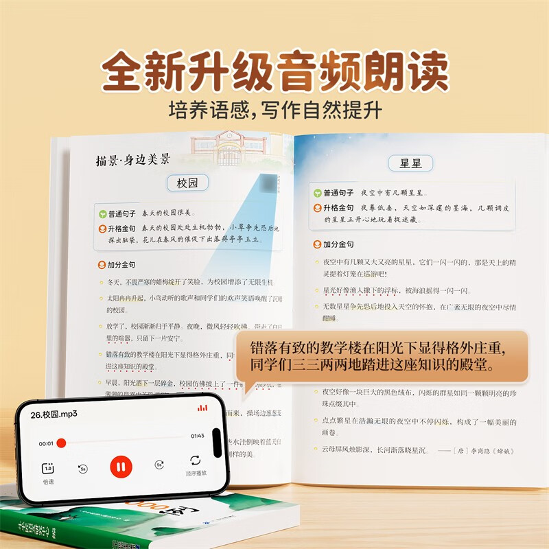 Dou Banjiang's 1,000 Examples of Composition Materials for Grades 4, 5, 6, and 3, Composition Materials for Elementary School Students, 800 Writing Skills, Ideas, and Materials Collection Book