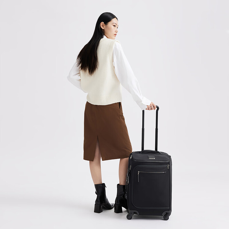 TUMI/Tuming Voyageur travel suitcase portable travel trolley case New Year's Valentine's Day gift black with smoke gun color/0196463DGM 20 inches