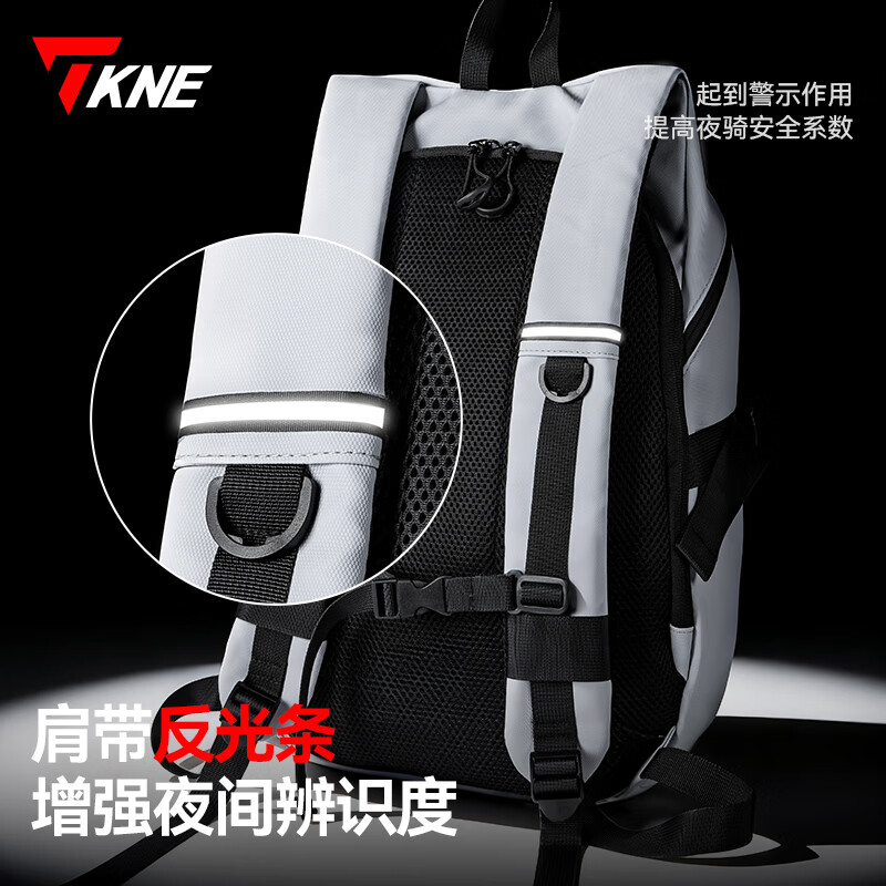 TKNE Helmet Bag Motorcycle Riding Backpack Motorcycle Touring Large Capacity Rider Bag Black Suitable for 90% of Helmets