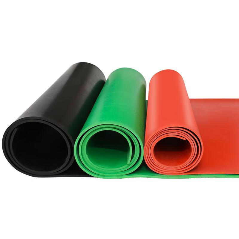 Diaohuang High Voltage Insulation Mat Resistant Insulation Rubber Sheet Power Distribution Room 10KV Insulation Blanket 3/5/8mm Rubber Wear-Resistant Floor Mat Red Flat Thickness 3mm (1 Meter Width * 5 Meters Long)
