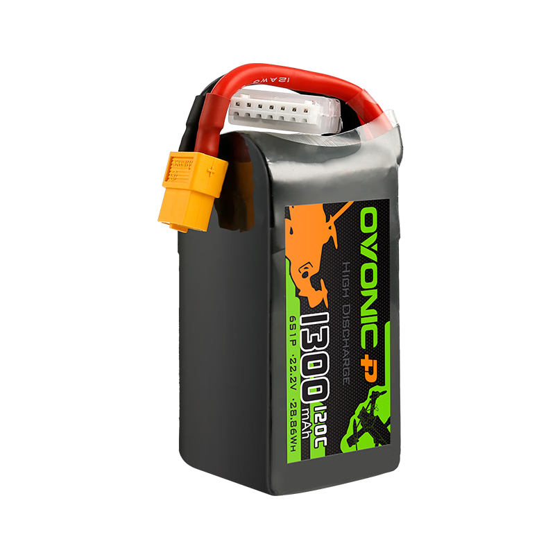 OVONIC European brand 1300mAh 120C 6S 22.2V XT60 plug 5-inch travel machine FPV drone battery