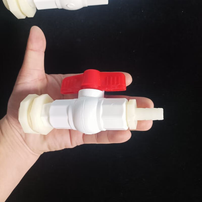 Large water volume switch ball valve connected to shower shower ton bucket water drain valve fish tank drain turtle tank 4-point valve switch (without hole opener)