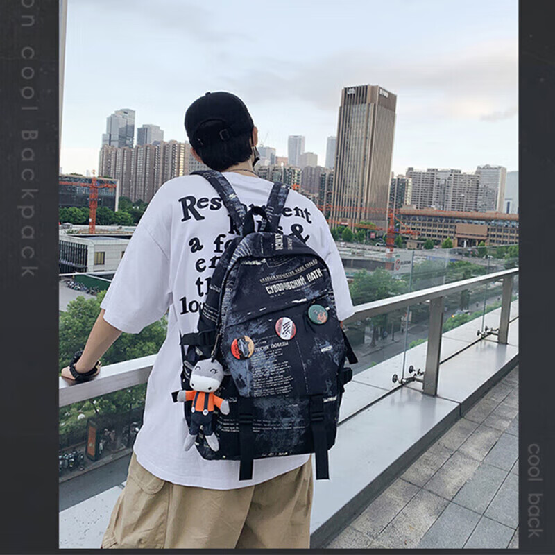 Viney school bag for boys and girls, junior high school, high school student backpack, large capacity backpack, travel laptop bag