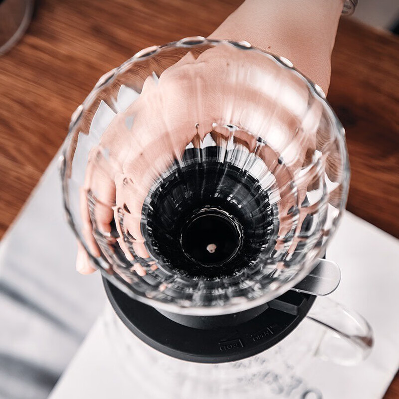 Japanese-style adjustable coffee filter, hand-brewed filter cup, coffee filter paper, high borosilicate glass filter cup, upgraded smart cup