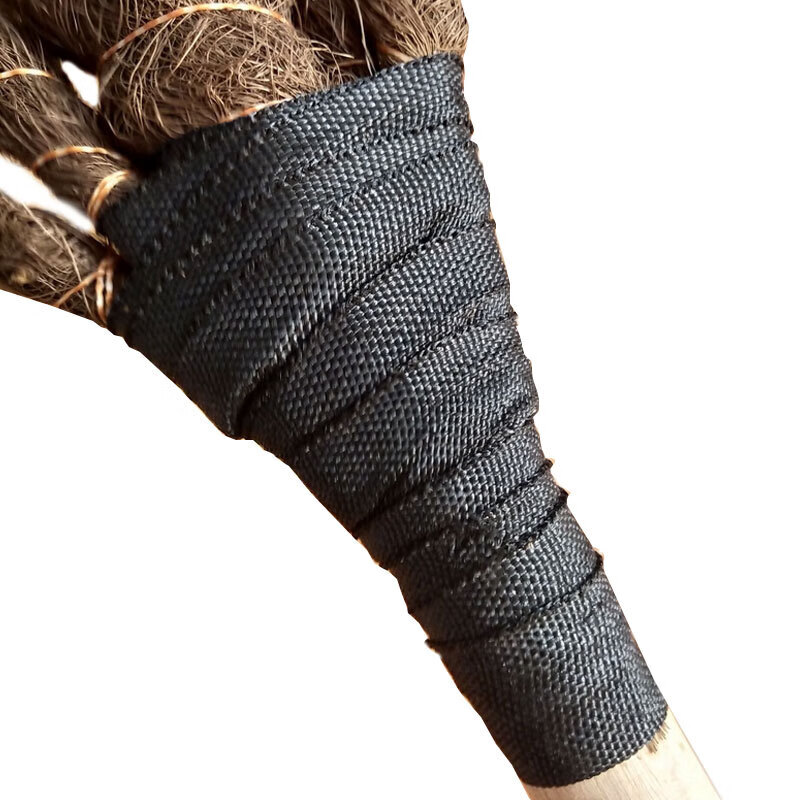 Bingyu AB40121 Industrial wooden handle brown bark broom, brown hair broom, high quality brown hair broom, 5 pieces