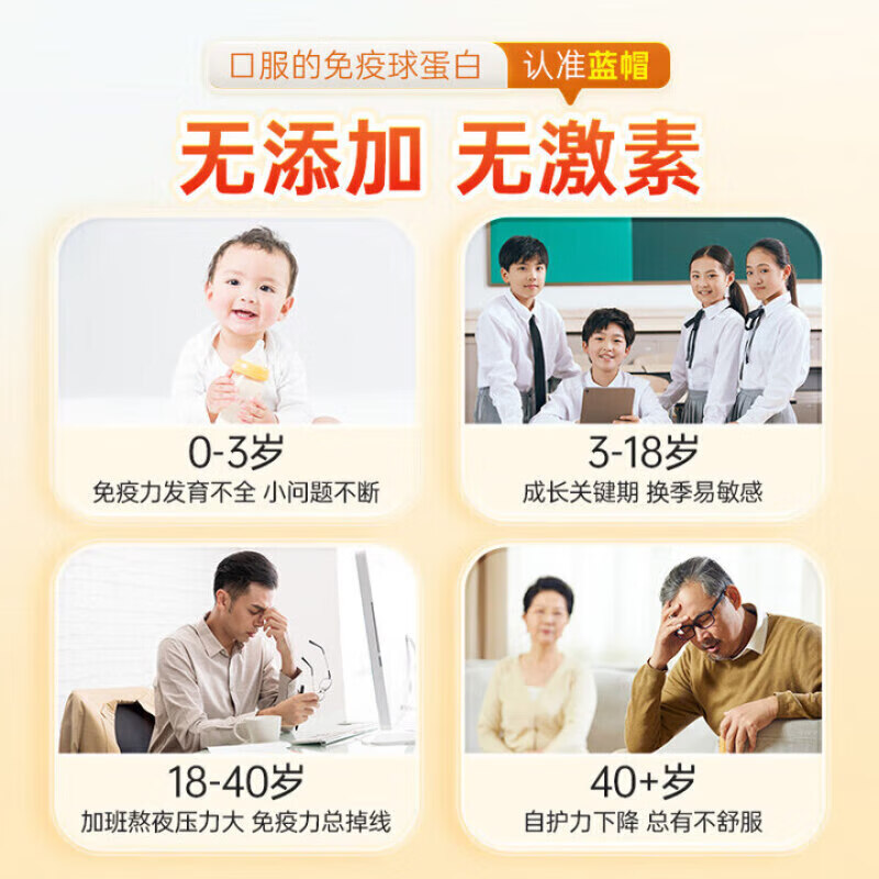 Beijing Tongrentang Immune Globulin Bovine Colostrum Capsules for adults, children, middle-aged and elderly people to regulate and improve resistance 10 boxes of standing pack 240 capsules * 10 boxes