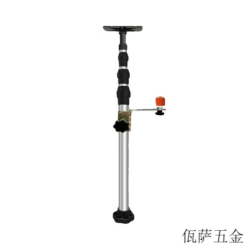 Fengxi He Jiagong level meter bracket telescopic rod leveling meter lifting support rod ceiling level top rod support frame single lock 4 meters + iron platform