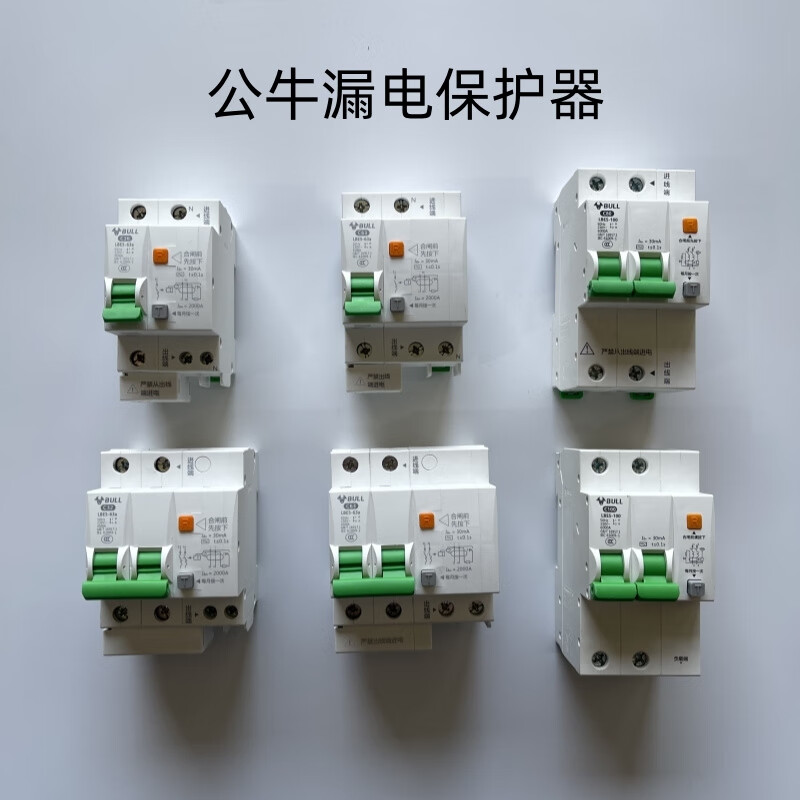 Bull 63a air switch with leakage protector 32a air conditioner water heater household 2p circuit breaker leakage protection air switch 100A 1P+N