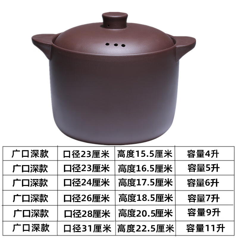 Fat Donglai same quality household pure copper incense stove Yixing soup stew pot hot pot porridge boiling Chinese medicine unglazed electric wide mouth deep model 6000ml