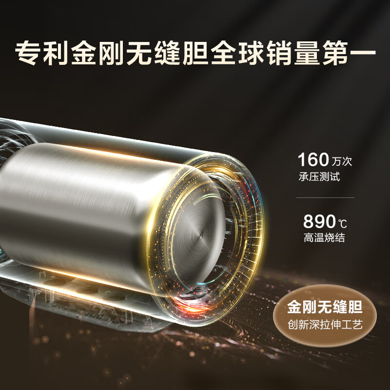 Haier's nationally subsidized electric water heater 50 liters PD3 King Kong Seamless Bile Life-long no-replacement magnesium rod first-level energy efficiency energy-saving water storage type large water volume household Jingdong self-operated