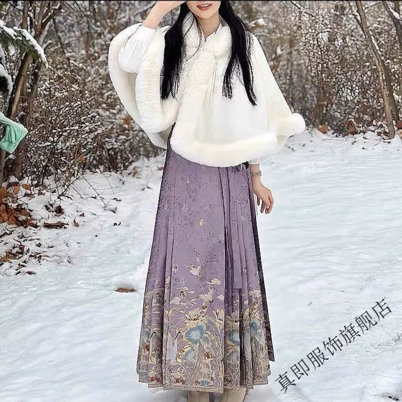 Zhenji Matcha 2025 Winter New Improved Cheongsam Embroidered Plus Velvet J Thickened Shu Mao Collar Female Model New Chinese Style Skirt Beige Cheongsam Embroidered Velvet Thickened M