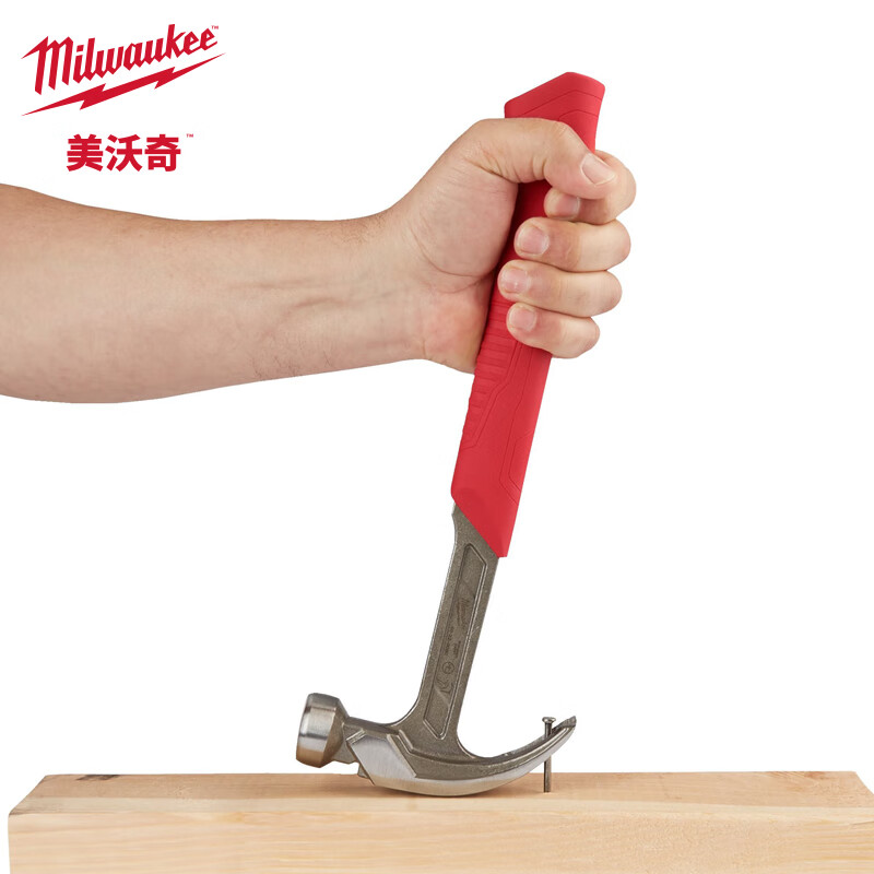 Miwachi shockproof claw hammer steel bent claw hammer woodworking hammer iron hammer nail hammer 1 pound steel bent claw claw hammer 4932478655