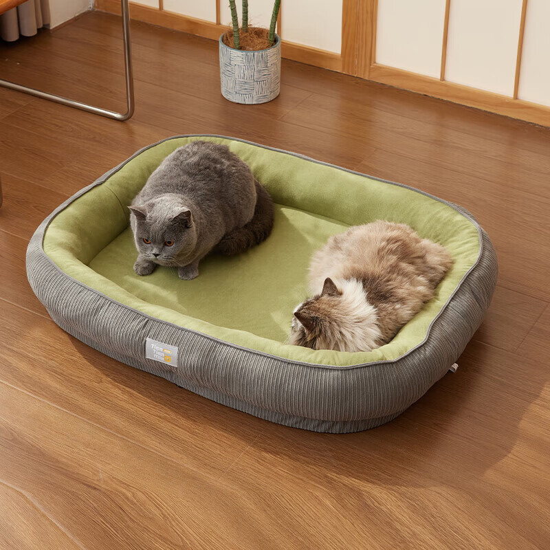 Jingdong Express Cat House Dog House Warm Medium and Large Dog Mat Four Seasons Dog House Mat Large Dog House Sofa Grass Green L- 60*48cm Suitable for pets under 15 pounds