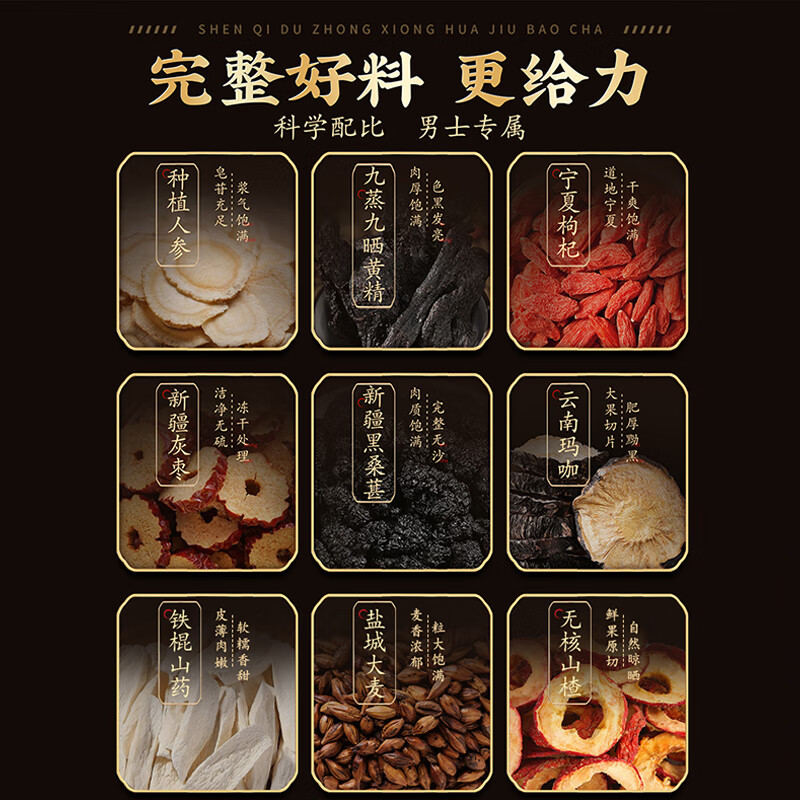 Tongrentang Babao Tea Healthy Tea Men's Tonifying Kidney, Strengthening Yang, Nourishing Liver Yin and Yang Deficiency Bubble Tea Men's Nourishing Tea Nine Five Treasures Tea A box of 40 packs of Babao Tea Tonifying Kidney, Strengthening Yang, Premature Ejaculation, Excessive Use of Hands, Kidney Deficiency, and Producing Sperm. Liubao Tea's Authentic Tonifying Kidney, Strengthening Yang, Liver, Premature Ejaculation, Excessive Use of Hands, Kidney Deficiency, and Premature Ejaculation.