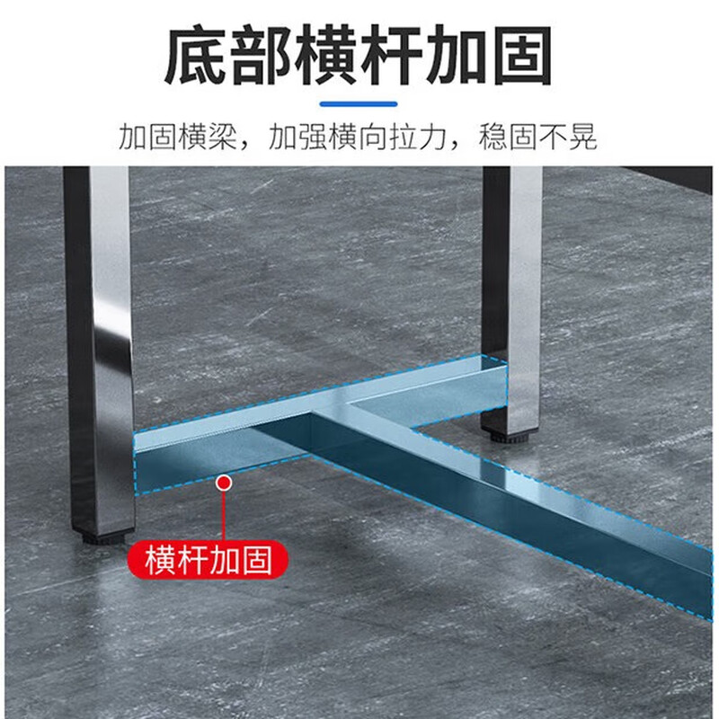 Kegang stainless steel workbench factory packaging workshop wear-resistant assembly table waterproof, rust-resistant and high-temperature-resistant operation table laboratory acid-alkali-resistant and corrosion-resistant instrument experimental table assembly line operating table 201 stainless steel table 1400*800*750 300KG