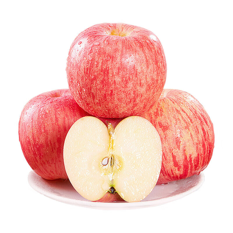 Authentic Shaanxi Luochuan apples, red Fuji, fresh seasonal rock candy, crispy and sweet, whole box of fresh fruits for pregnant women, about 5 kilograms in box, single fruit 75mm+