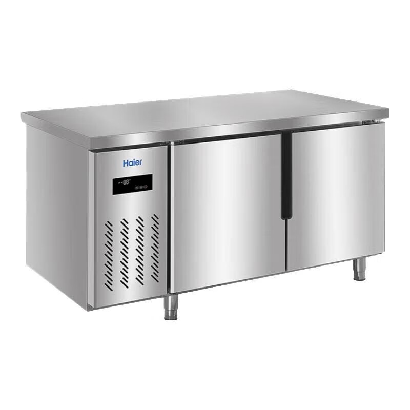 Haier freezer commercial fresh-keeping workbench refrigerated kitchen catering refrigerated cabinet beef and mutton quick-freezing cabinet operation table kitchen water bar stainless steel freezer Starfish standard model 363 liters stainless steel plate freezing and refrigeration switching 1.5 meters