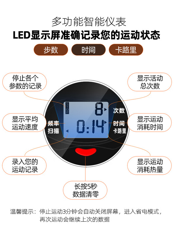 SMVP German imported quality stepper home ladies silent mini weight loss machine multi-functional stepper fitness device new MIM orange model (lubricating oil + tools)