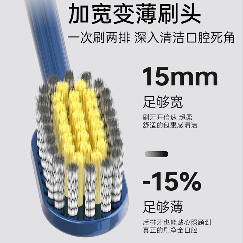 HERM S Sam's same third generation mountain-shaped brush head suction cup toothbrush soft bristles adult cleaning triple hair grafting convex surface Dentist recommended Sam suction cup convex surface toothbrush 5 pieces
