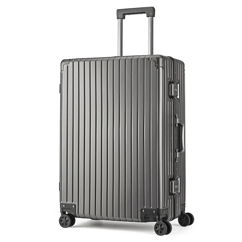 Goldlion suitcase 24-inch checked large-capacity password trolley case for men and women business trip suitcase Valentine's Day and Spring Festival gift silver gray FC334006-P2468 24-inch checked luggage required (suitable for 6-10 day short trips)