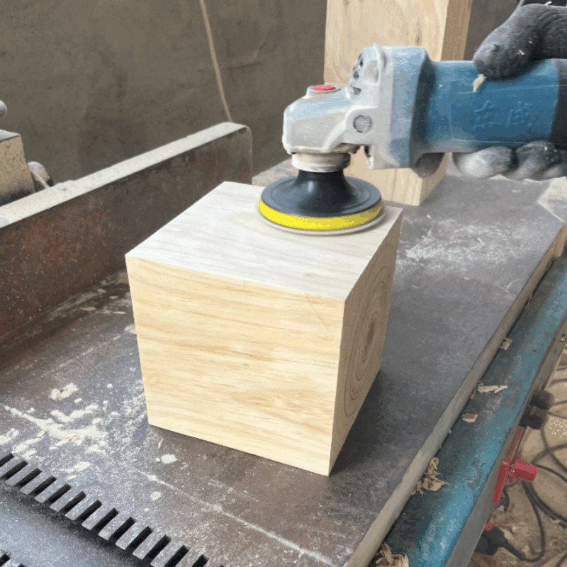 Diaohuang Crane Footboard Pad Wood Square Pillow Positive Outrigger Jack Mine Pine Solid Customizable 30*30*Height 20cm (Full Board Pad Wood)