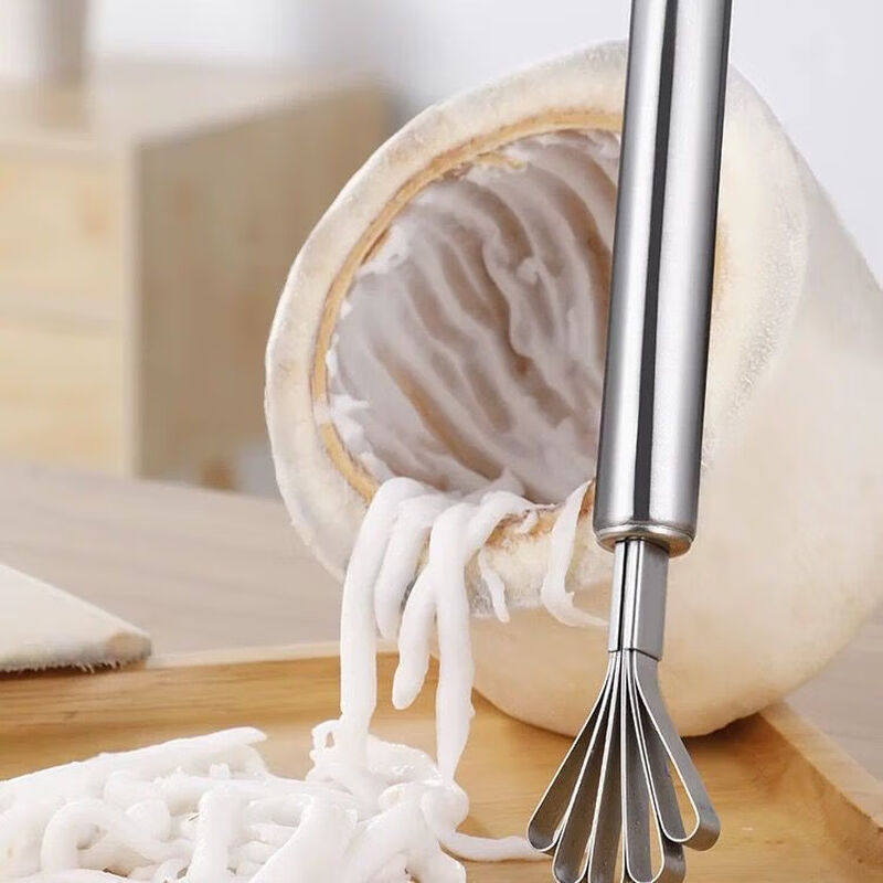 Vinoa Coconut Meat Remover Stainless Steel Scraping Coconut Shreds Digging Tool Coconut Shreds Planer Home Kitchen Quick Scraping Flagship Coconut Shreds Planer 1 Stainless Steel Coconut Planer