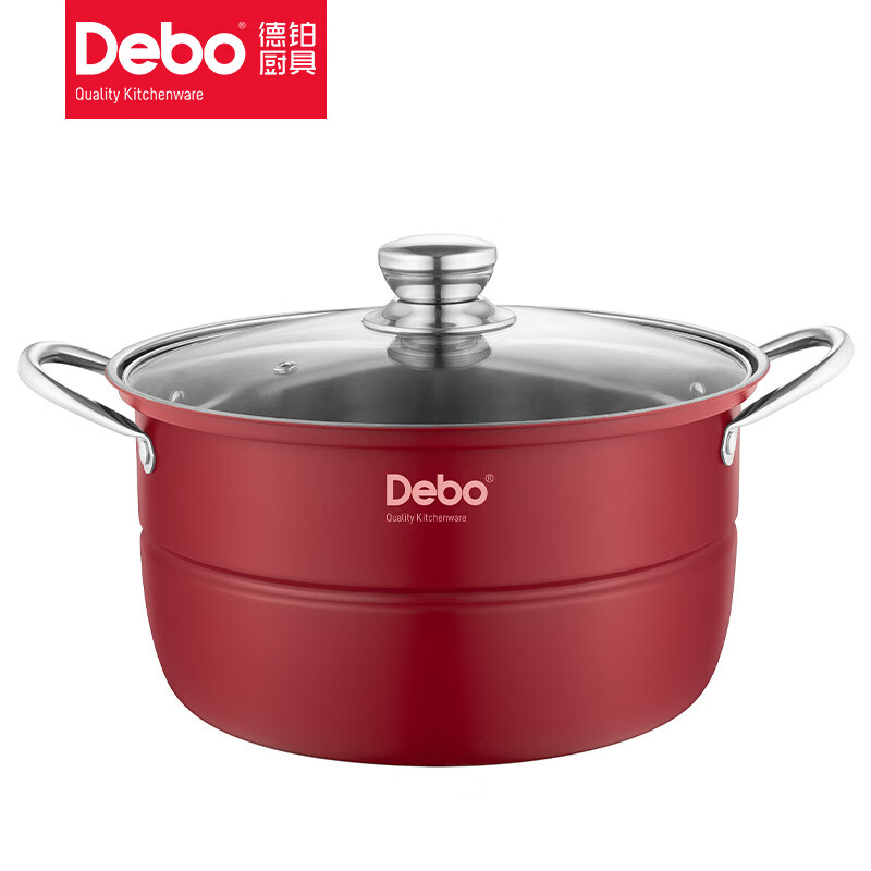 Debo Bolton stainless steel steamer multi-layer household steaming and stewing buns 28cm large capacity induction cooker 28cm