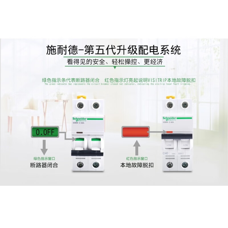 Schneider A9 series D type IC65N small circuit breaker air switch A9 series air circuit breaker original 4A 2P