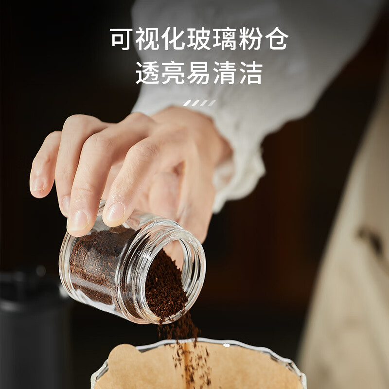 WCZ German hand grinder coffee bean grinder coffee manual grinder hand brewing appliance household hand grinder coffee machine ceramic grinding core hand grinder (stainless steel color) with anti-slip silicone ring