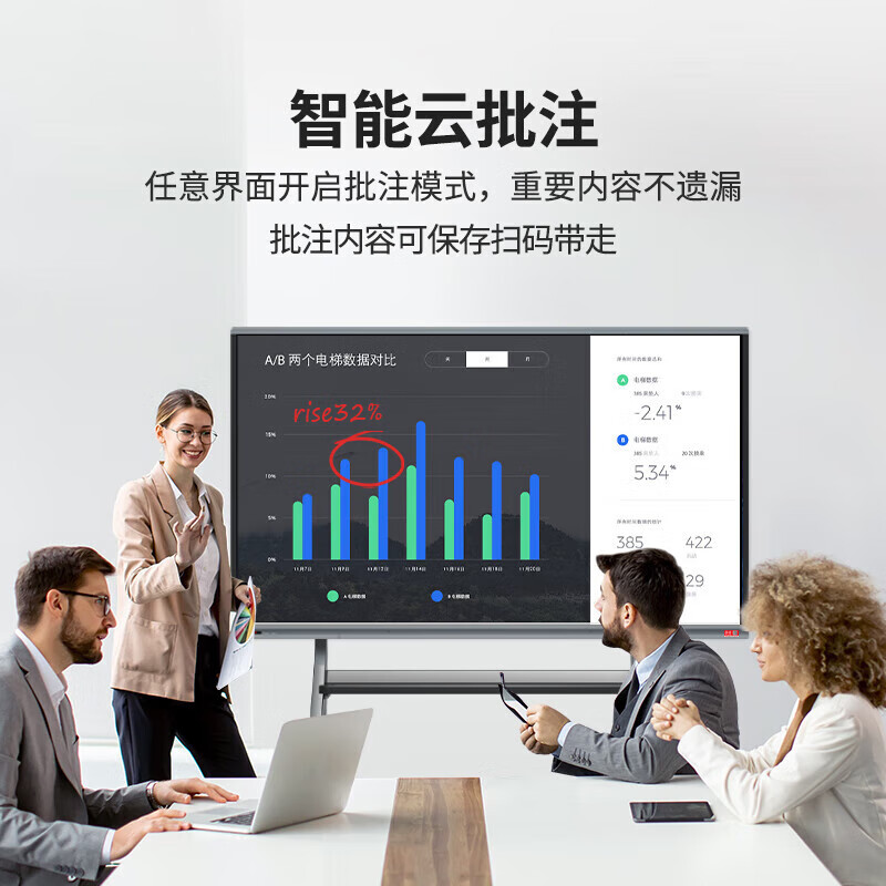 LeTV TV conference teaching tablet all-in-one machine 4k ultra-high definition smart screen multimedia electronic whiteboard touch screen smart touch 65 inches mobile cart + page turning pen + pointer single Win system丨i5/8+256g/teaching recommendation