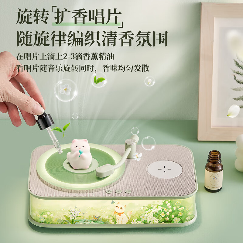 Wanhuo girls’ birthday gifts for besties, women’s niche high-end exquisite annual party gifts, practical gifts for employees, aromatherapy speakers, Bluetooth speakers, wireless charging atmosphere night light ornaments