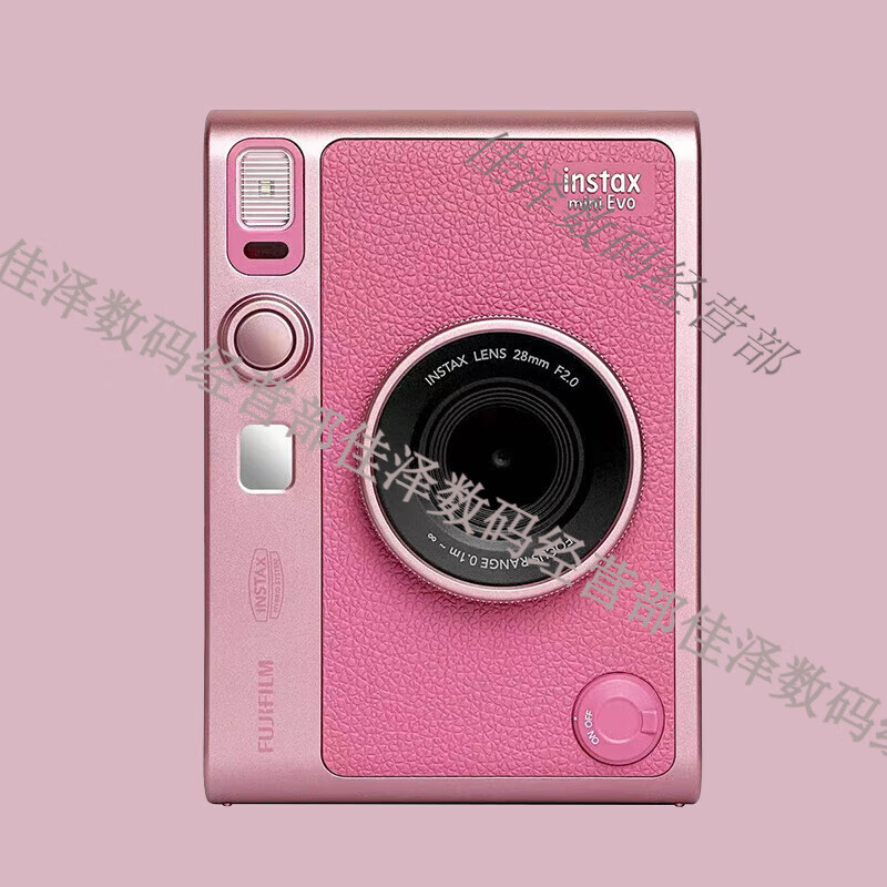 Fuji instant instax minievo pink limited edition one-time imaging camera MiniEvo cherry blossom pink limited edition + 64G memory card + camera bag dream white edge 40 pieces of photo paper + 64G memory card